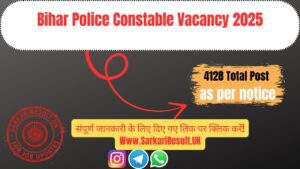 Bihar Police Constable Bihar Police Constable 2025 Prohibition Constable, Jail Warder, Mobile Squad Constable