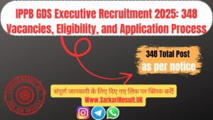 India Post Payment Bank IPPB GDS Executive Recruitment 2025 notification on official website