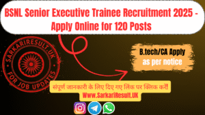 BSNL Recruitment 2025 BSNL Recruitment 2025 The Golden Opportunity: BSNL Senior Executive Trainee Recruitment 2025 Notification