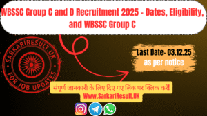 WBSSC Group C and D Recruitment 2025 How to Apply for WBSSC Group C and D Online Form 2025 (Step-by-Step Guide)